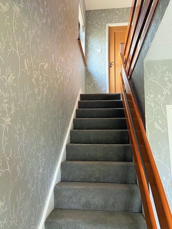 Strip grey wallpaper  Steve Cox Painter  Decorator  Facebook